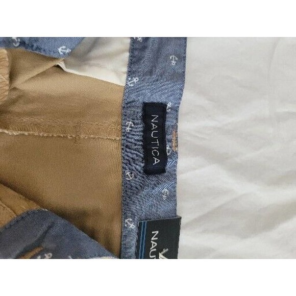 Nautica Boys Shorts School Uniform Chino Khaki Flat Front Beige Size 18‎ - Picture 2 of 5